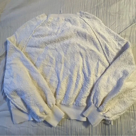Free People Found My Friend Pullover cream off white long sleeve‎ size small - Picture 12 of 13
